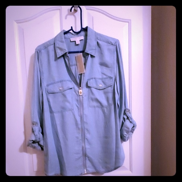 Michael Kors Tops - Mk indigo wash women's shirt